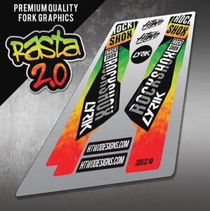 MOUNTAIN BIKE FORK STICKERS FOR ROCKSHOX LYRIK / PIKE SUSPENSION GRAPHICS DECALS - Picture 1 of 3
