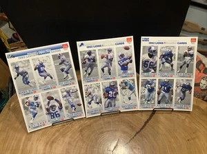 Fresh Case Break 1993 McDonalds GAMEDAY Uncut SheetsDetroit Lions NFL - Picture 1 of 8