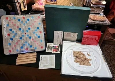 Vintage 1977 Scrabble Deluxe Ed. Turntable Board W/ Complete Tiles S & R Games - Image 1 of 4