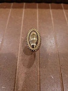 Keeler Savannah Polished Brass Oval Beaded Edge 1 3/8" Solid Brass Cabinet Knob - Bild 1 von 6