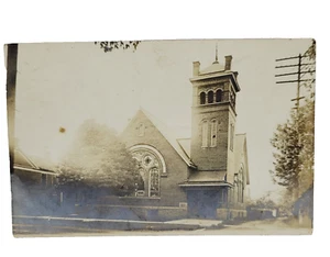 Sabina Ohio RPPC United Methodist MP Church 1911 BW Photo Postcard Cancel Stamp - Bild 1 von 4