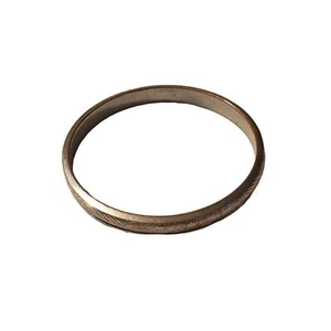 Vintage Womens Silver Tone Slip On Bangle Graphic Bracelet 2 7/8" Diameter Cuff - Picture 1 of 5
