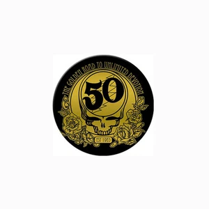 GRATEFUL DEAD 50th Anniversary SYF Pin Button Golden Road To Ultimate Devotion - Picture 1 of 1