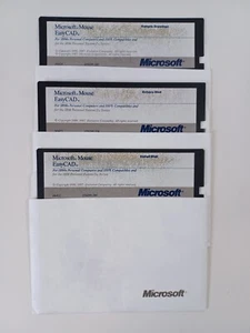 Microsoft Mouse Easy CAD- 5.25" Floppy Disks - Install, Driver + Sample Drawings - Picture 1 of 9