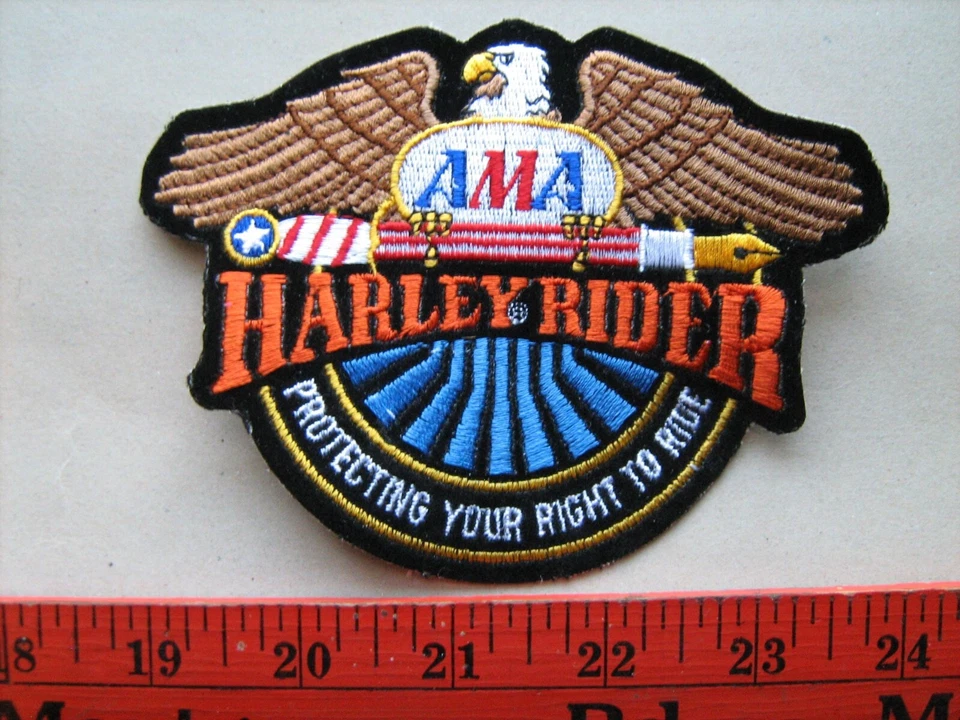 AMA American Motorcycle Association HARLEY RIDER chaqueta/parche sombrero--totalmente nuevo Foto 1 de 1