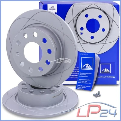 2X ATE DISQUE DE FREIN ARRIÈRE Ø253 PLEIN POUR AUDI A3 8P 1.2-2.0 03- - Photo 1/4