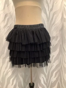 ZARA Girls Black Layered Tulle Elastic Waist Skirt Size 13/14 - Picture 1 of 6