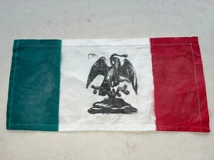 Mexiko Flagge hundertjährige Unabhängigkeit Leinen bedruckt Adler 1910 32 x 15 cm Porfirio - Bild 1 von 3