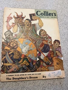 Colliers Magazine February 27, 1943 Issue.  RARE WW2, Hitler Cover--GREAT GIFT - Picture 1 of 5