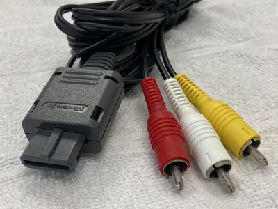 Official Nintendo AV Cable Audio TV Lead RCA adapter Snes N64 Gamecube A1 Pak - Image 1 of 4