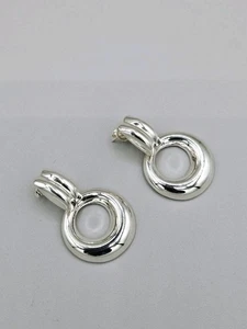 Pendientes circulares modernos de plata de ley 925 Taxco México 9,9 g nuevos - Imagen 1 de 9