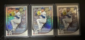 2025 Bowman Chrome Roki Sasaki RC Mojo Refractor Mega Box (3) + (2) Chrome - Picture 1 of 2