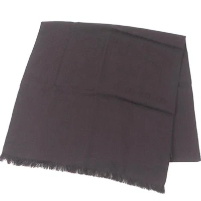 GUCCI Bufanda Lana Seda GG Logo Jacquard Todo Flecos Estola Silenciador Marró... - Imagen 1 de 4