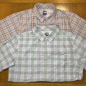 2 Stück North Face Hemd Herren Large kariert Kurzarm Knopfleiste leicht Männer - Bild 1 von 10