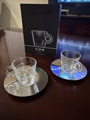 Juego de 2 vasos + platillos Nespresso View Espresso NUEVO Atelier Design Collection Foto 1 de 4