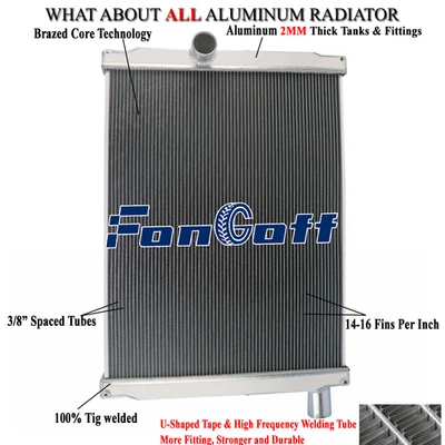 3 Core Radiator For 2003-10 International Harvester 8600 9200i 9400i 9900i SBA Foto 1 de 4