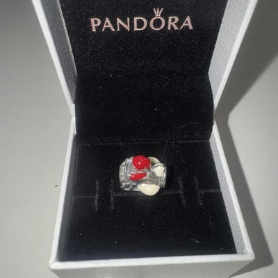 J5/ Original Pandora Charm Santa im Raumschiff 925er Silber 797511ENMX Neu - Bild 1 von 4
