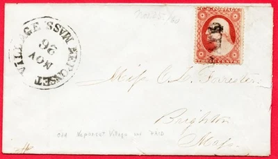 U.S. Scott : 26   Cancel is  Neponset Village, Mass     /     MB-433 - Image 1 of 2