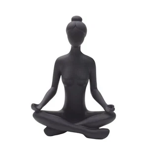 Matte Black Modern Yoga Pose Figurine - Picture 1 of 7