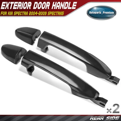 2x Manija de puerta exterior negra para conductor trasero y pasajero para Kia Spectra 2004-2009 Foto 1 de 4