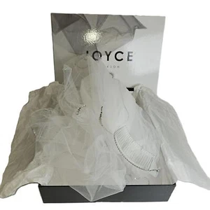 Joyce Jackson weißer diamantkanten Doppelschicht Tüll Hochzeitsschleier (verpackt) - Bild 1 von 5
