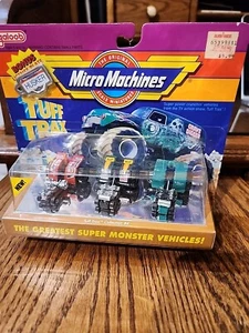 1990 Micro Machines Tuff Trax Collection Tractor Set #4 Galoob 7414 New Sealed - Picture 1 of 12