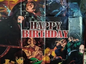 Demon Slayer Tapestry - Demon Slayer Birthday Rectangular Table Birthday Cover - Picture 1 of 1