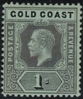 1913 Gold Coast Scott 75 1 Shilling Black on Green Wmk 3 Die I Mint MH