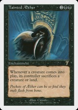 Tainted Aether 7th Edition HEAVILY PLD Black Rare MAGIC GATHERING CARD ABUGames