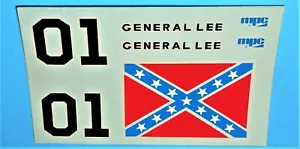 Original DECAL SHEET for 1980 MPC Dukes of Hazzard "GENERAL LEE" Model Kit 1/25 - Picture 1 of 3