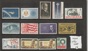 Lotto 138 1962+ U.S. Mint MNH assortiti tra Scott #s 1193-1205 - Foto 1 di 1