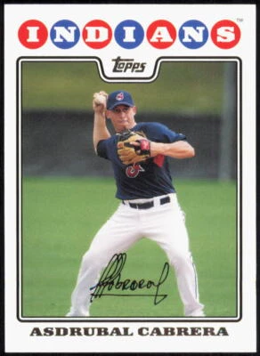 2008 Topps #617 Asdrubal Cabrera Cleveland Indians FACSIMILE AUTO Baseball Card - Image 1 of 2