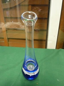 HAND MADE ARTCRISTAL BOHEMIA GLASS VASE - Picture 1 of 4