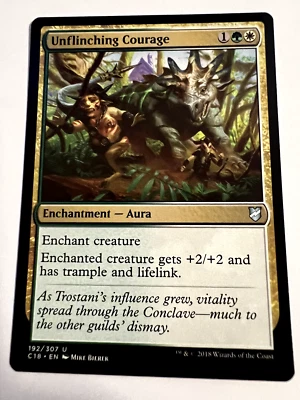 MTG Magic The Gathering Commander 2018 Unflinching Courage Uncommon LP - Image 1 of 2