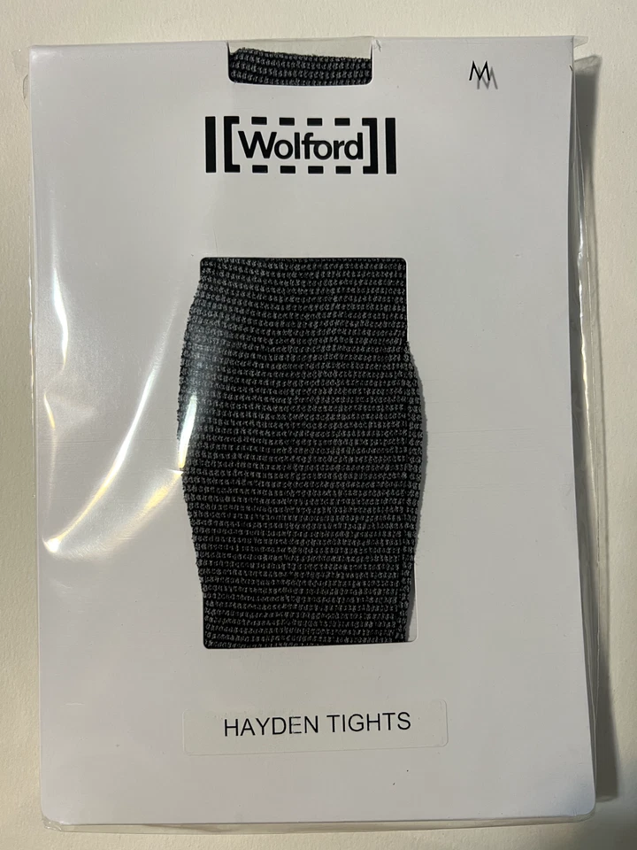 Wolford Hayden Tights Pantyhose Color Black/Ash Size Medium ()