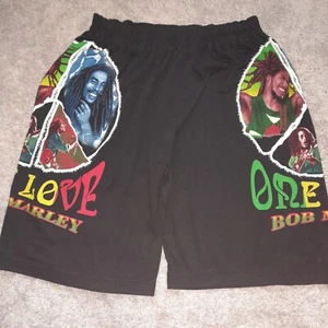 Bob Marley lange Shorts Größe L schwarz Grafikdruck Sommer - Bild 1 von 5