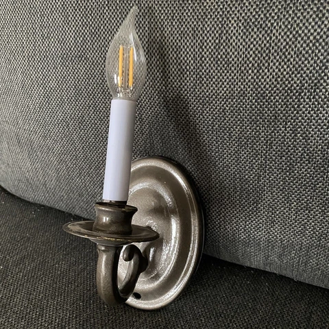 VINTAGE WALL SCONCE CANDLE LIGHT FIXTURE WALL MOUNT BRASS ELECTRIC ANTIQUE STYLE Cover