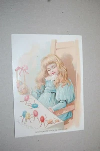 VICTORIAN TRADE CARD WOOLSON SPICE CO AN EASTER DREAM DANCING CANDY 1894 - Bild 1 von 6