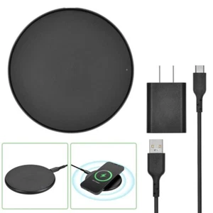 Fast Wireless Charger Desktop Charging Pad For Samsung Galaxy S21 iPhone 12 - Picture 1 of 6