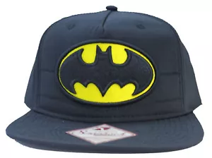 Batman Clasic Logo Large Snapback Flatbill Cap Baseball HAt - Picture 1 of 1