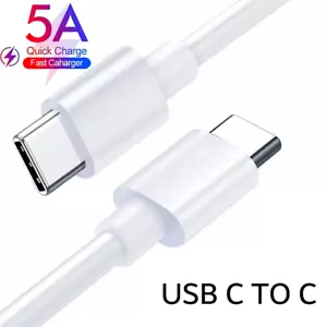 Cable Para Samsung Galaxy S20 S21 S22 Cable USB-C a USB-C Carga tipo C Cargador - Picture 1 of 8