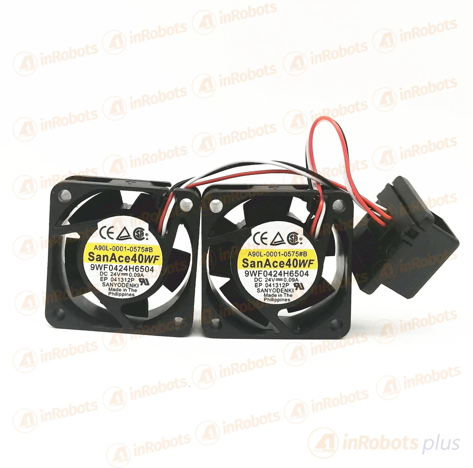 1pair Sanyo FANUC A90L-0001-0575#A/B 9WF0424H6504 4020 DC24V 0.09A FANUC Fan 1PC - Image 1 of 4