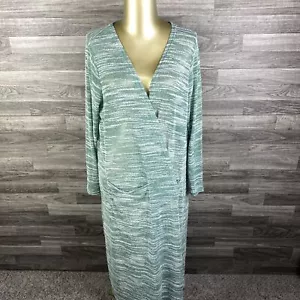 Lularoe offener Stil grün Staubtuch lange Strickjacke Pullover Damengröße Large - Bild 1 von 13