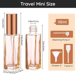 Segbeauty 5pcs 10ML Perfume Travel Refillable, Mini Cologne Perfume Bottles Empt - Picture 1 of 7