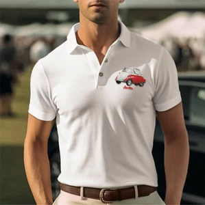 Customisable Retro Vintage Classic Isetta Bubble Car Premium Quality Poloshirt - Picture 1 of 8