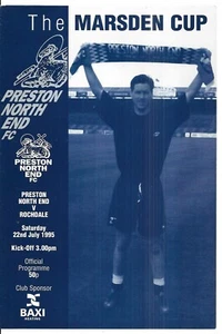 Football Programme PRESTON NORTH END v ROCHDALE July 1995 Friendly - Picture 1 of 1