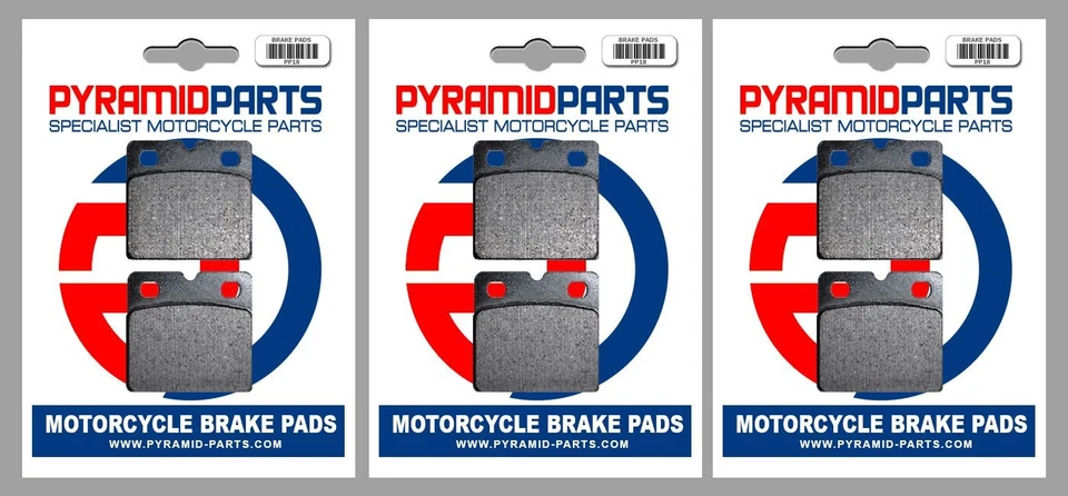 Front & Rear Brake Pads (3 Pairs) for BMW K100 1000 RS, RT 1983-1989 - Image 1 of 1