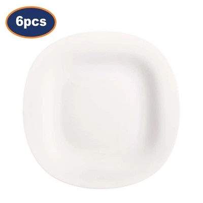 Dinner Plate Luminarc Carine White Opal Glass 27cm Serving Dishes 6pcs Square