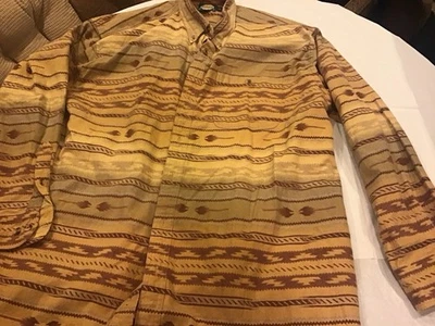 Cabela’s Shirt Mens 3XL Tall Aztec Chamois Flannel Button Up EUC Cotton - Image 1 of 4