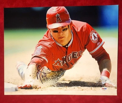 Mike Trout  Los Angeles Angels Signed 11x14 Signed Photo w/PSA/DNA COA - Image 1 of 3